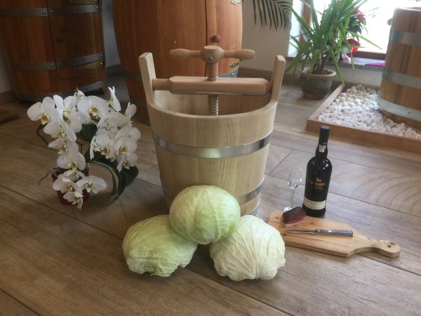 Krautfass 33 l Holzfass zum Einsuren, Pökelfass und Surfass ideal für Sauerkraut und Fleisch